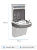 Elkay LZS8WSS2K Filtered EZH2O Bottle Filling Station and Drinking Fountain with Single Cooler 3