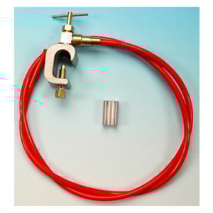 Saddle Valve (WNR), 1/4" tube (red) attached